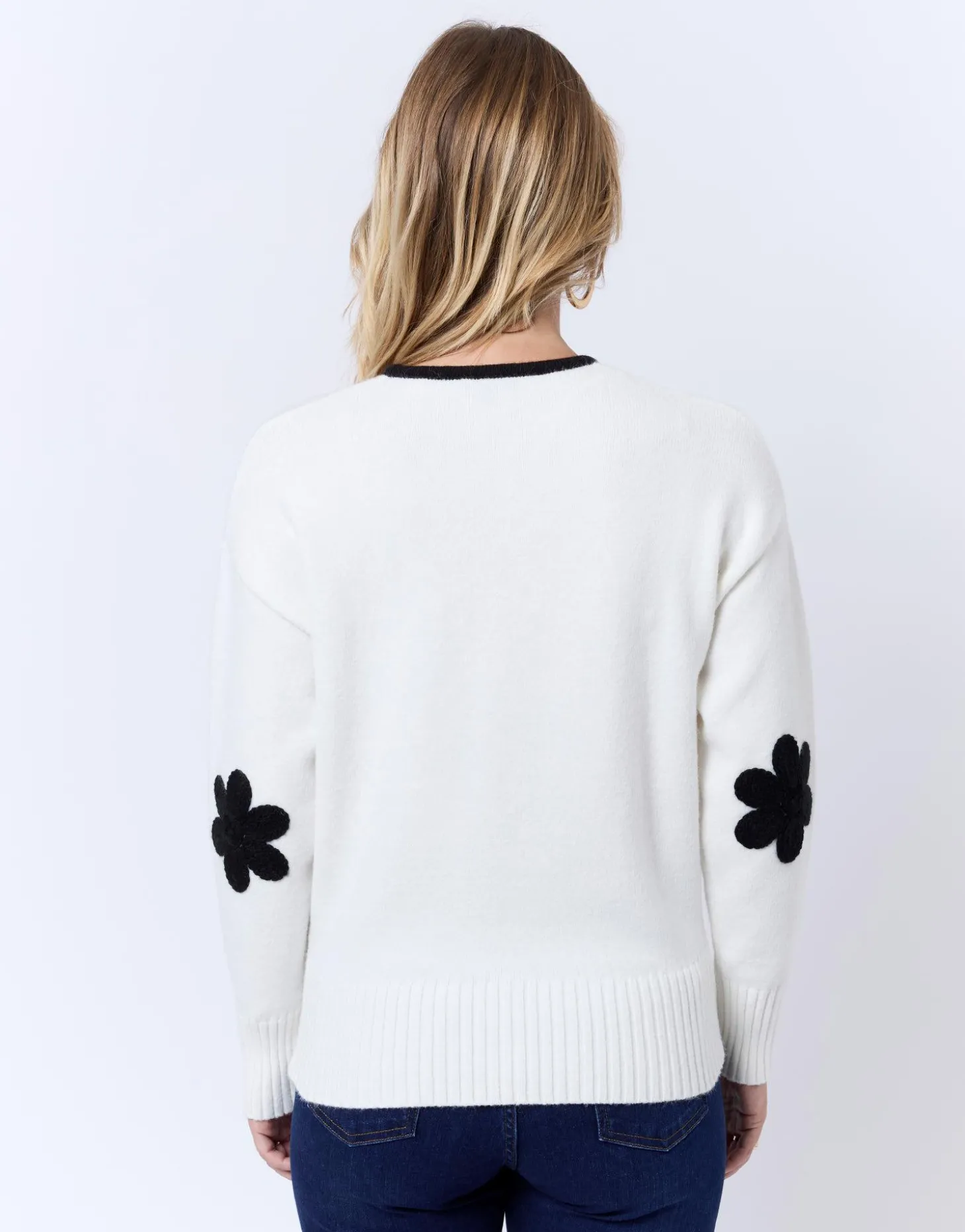 Pull épais bicolore ECRU Femme