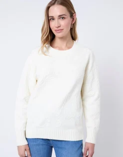 Pull épais uni ECRU Femme