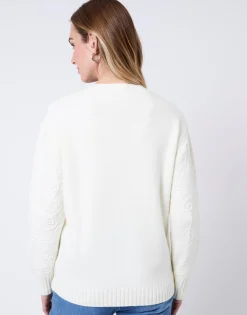Pull épais uni ECRU Femme
