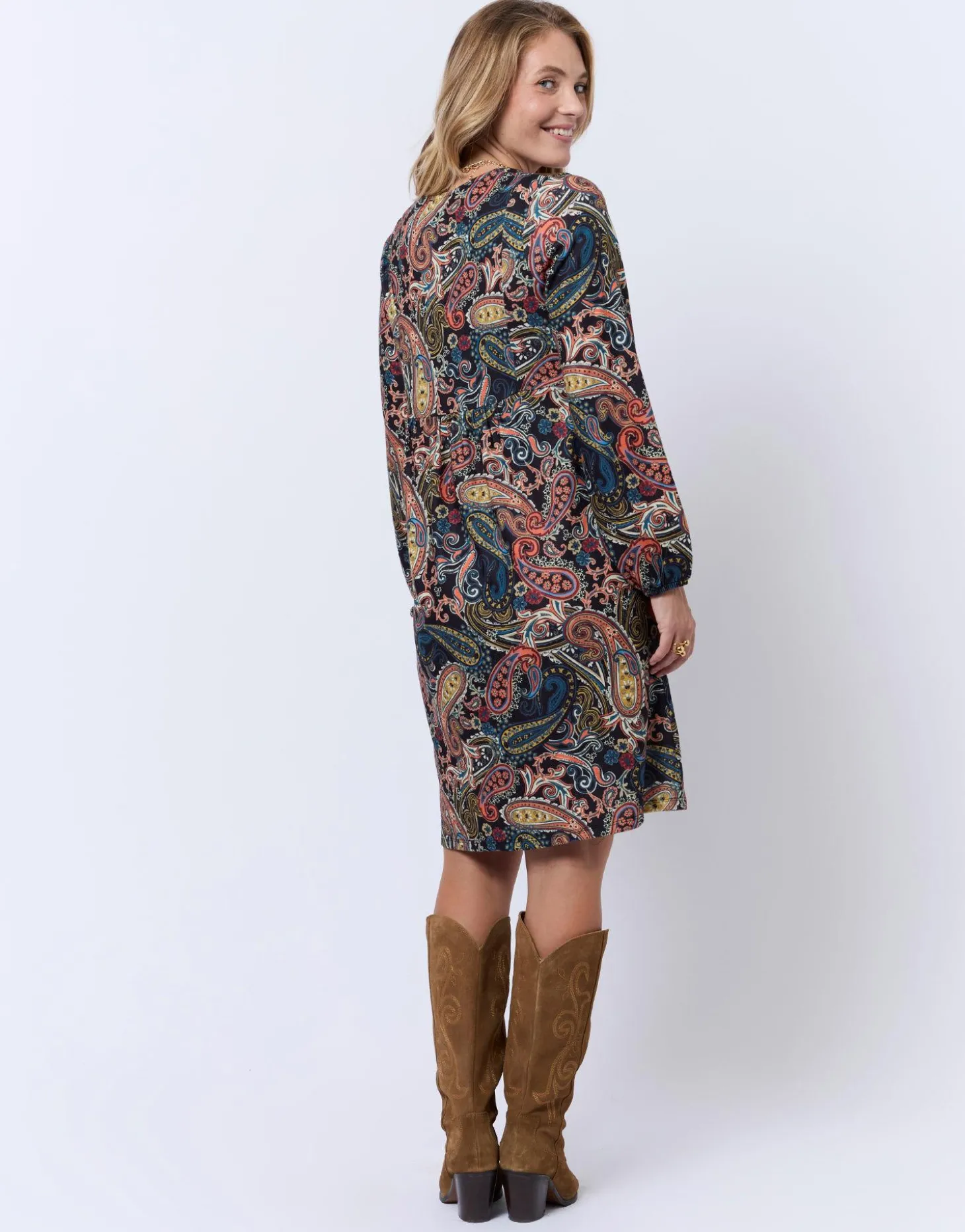 Robe courte imprimée MARINE