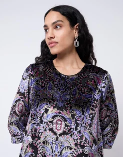 Robe courte imprimée NOIR