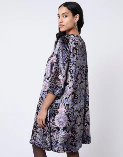 Robe courte imprimée NOIR