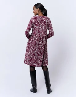 Robe courte imprimée ROUGE