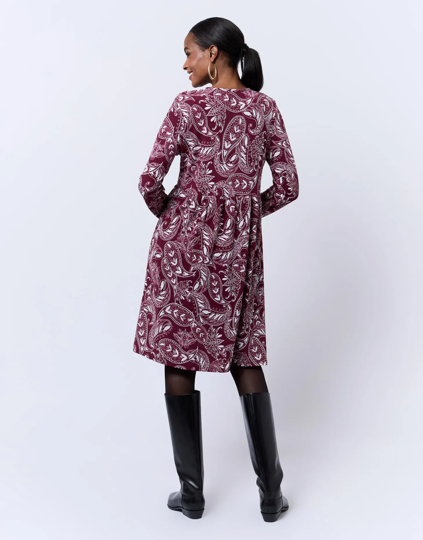 Robe courte imprimée ROUGE