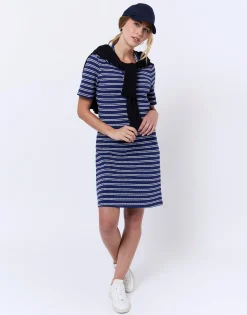 Robe courte rayée MARINE