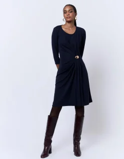 Robe courte unie MARINE
