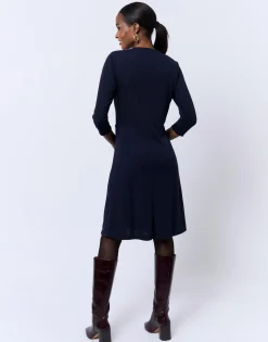 Robe courte unie MARINE