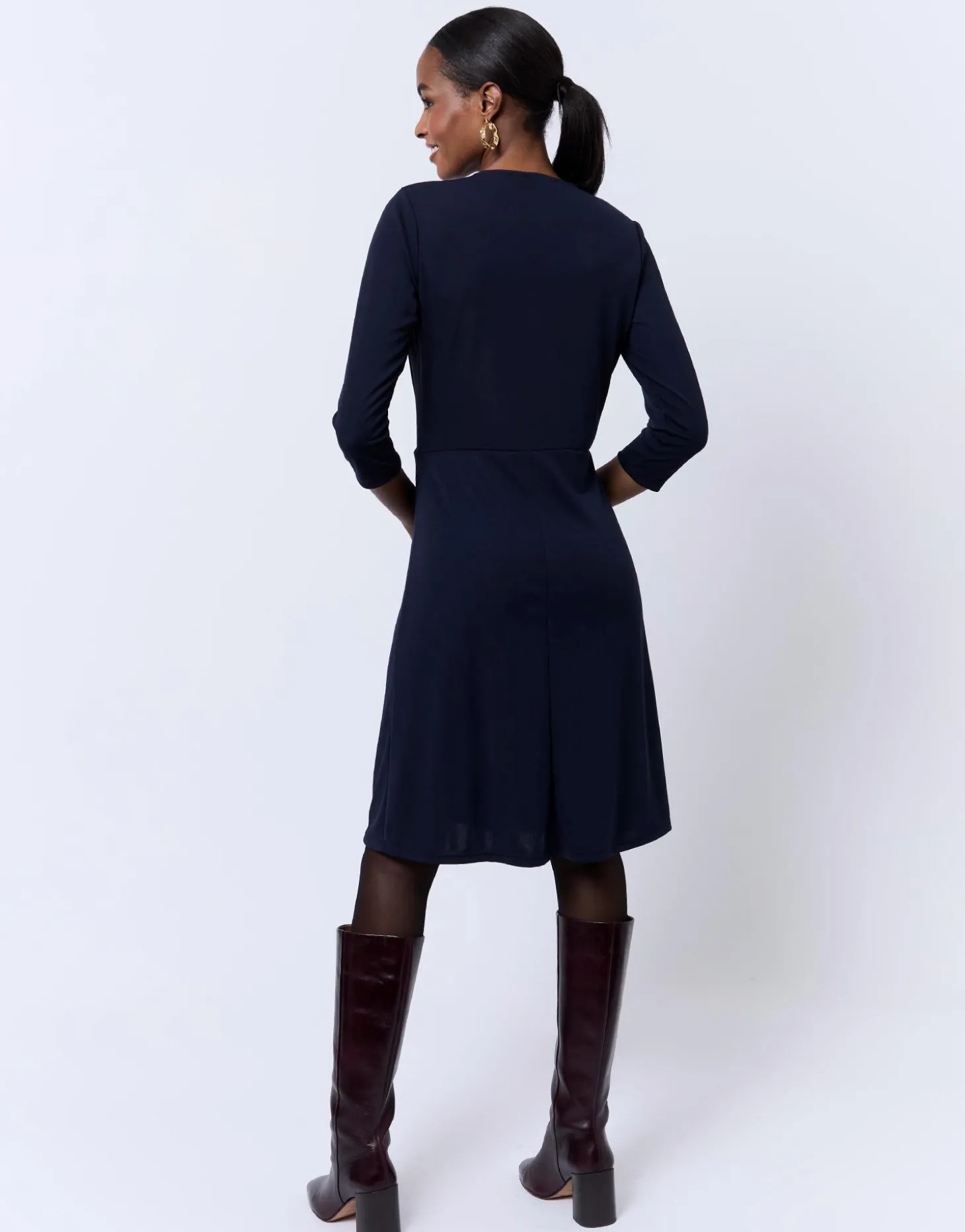 Robe courte unie MARINE