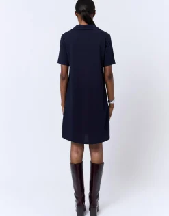 Robe courte unie MARINE