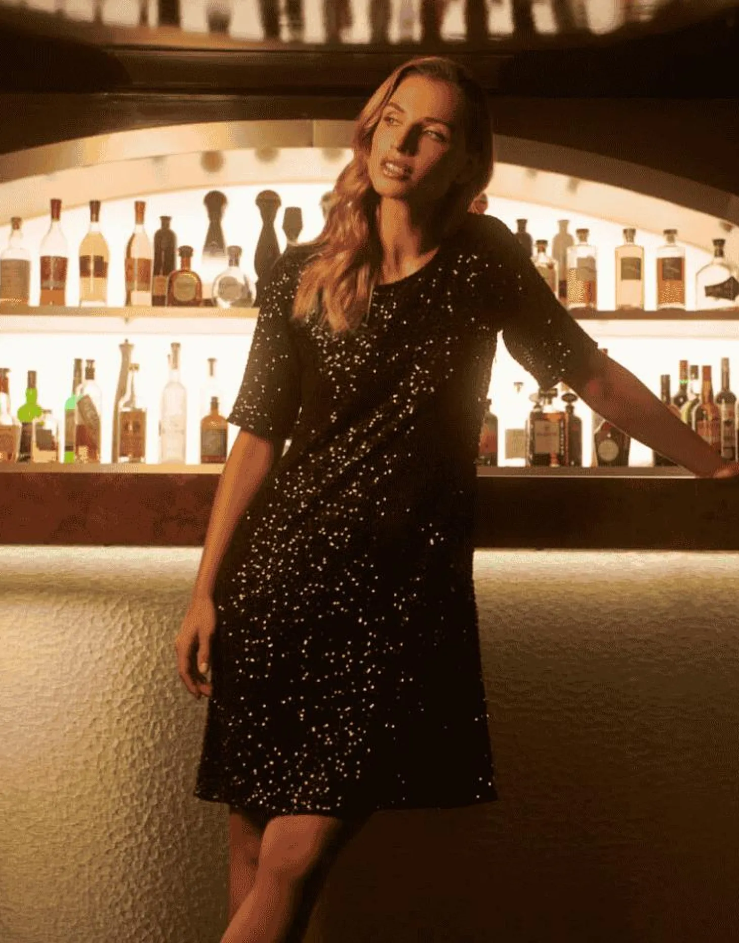 Robe courte unie NOIR