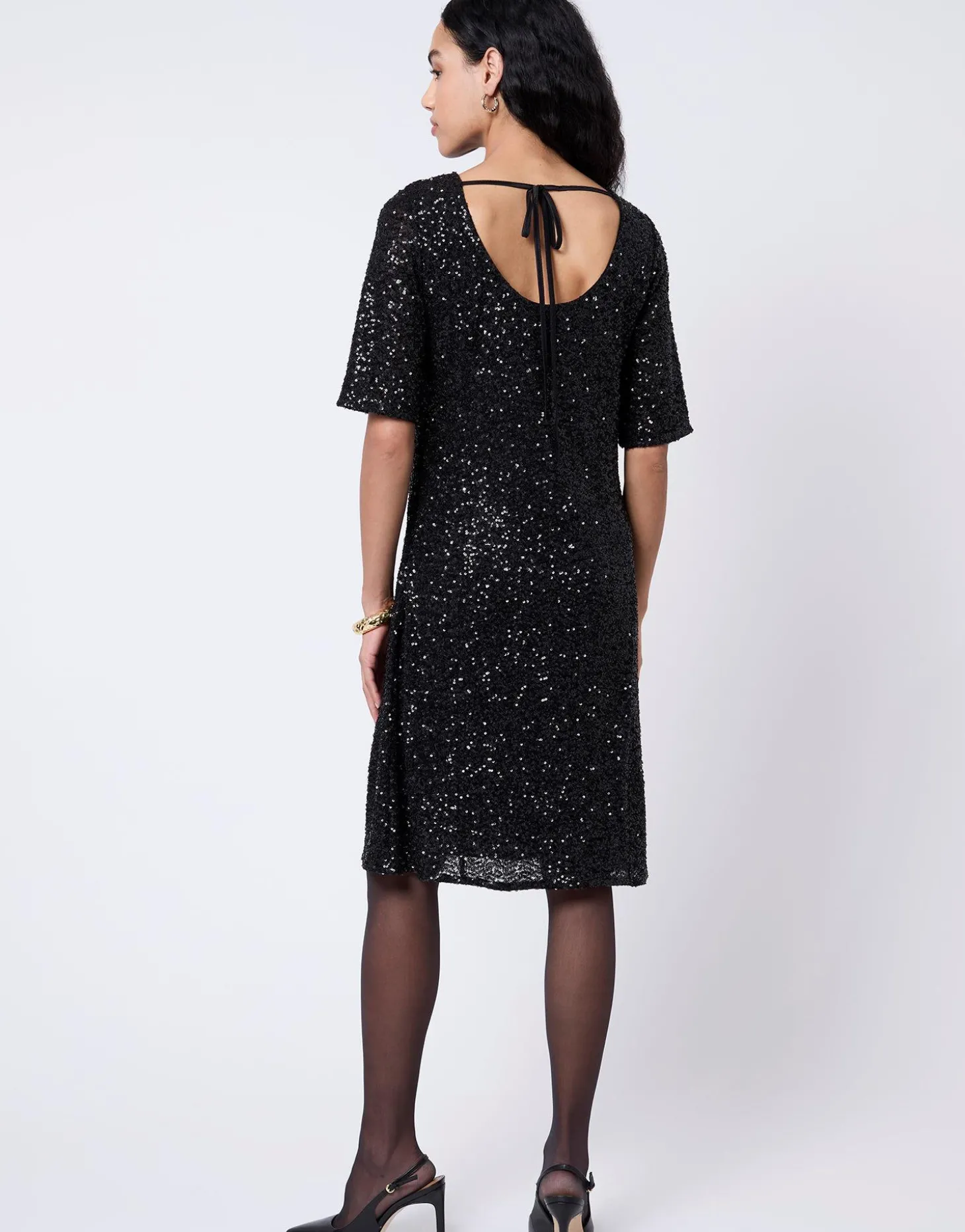 Robe courte unie NOIR