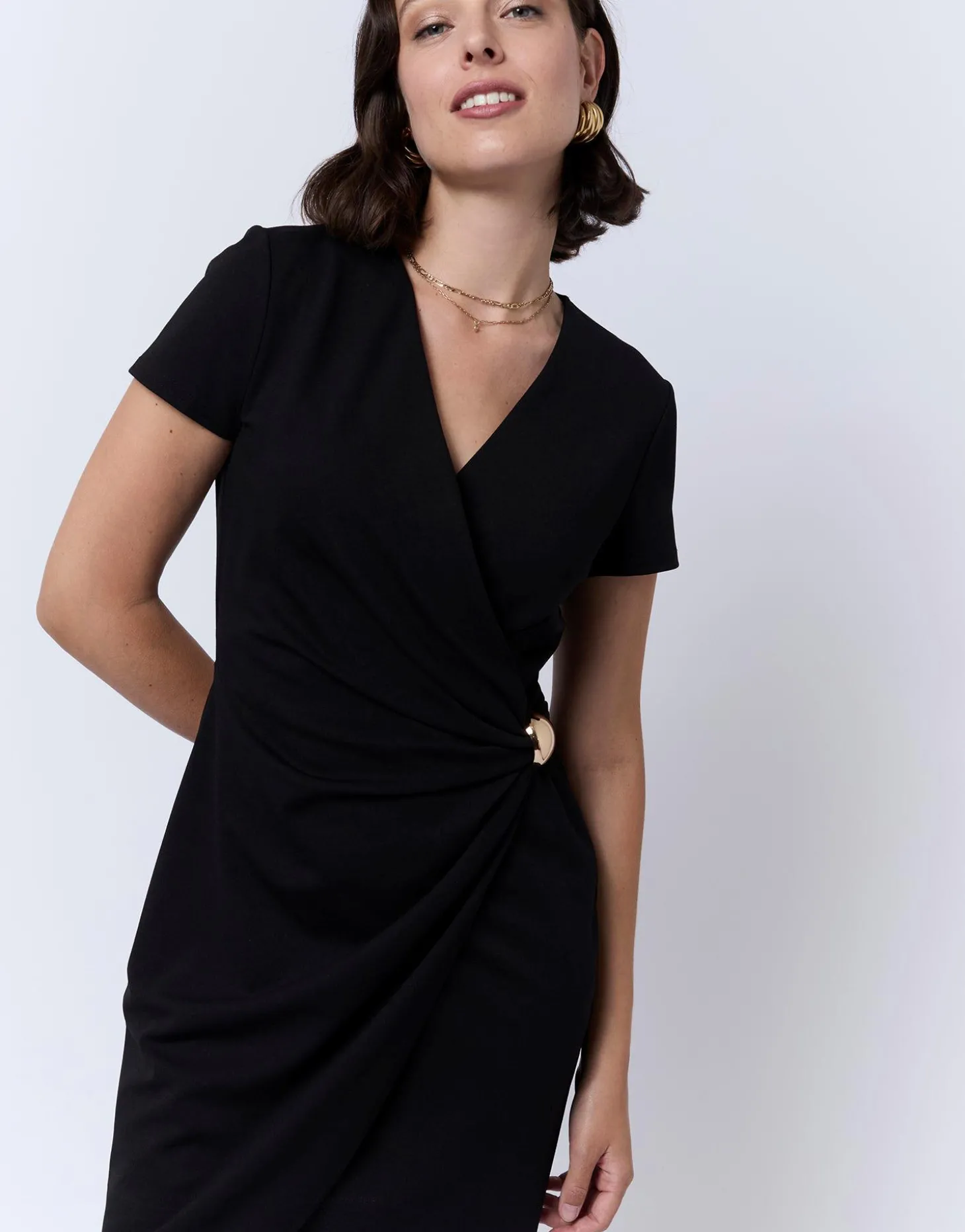 Robe courte unie NOIR