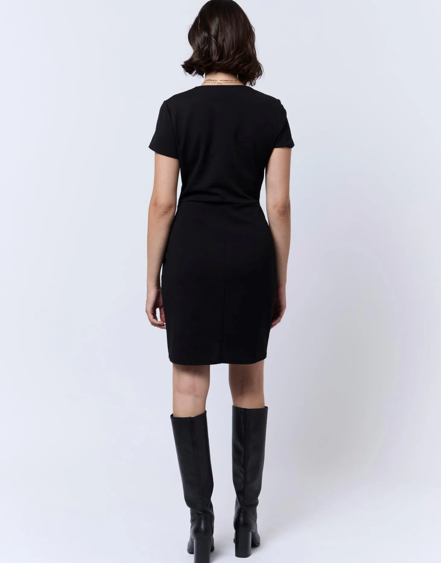 Robe courte unie NOIR