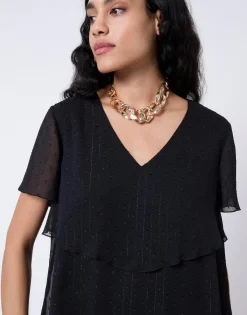Robe courte unie NOIR