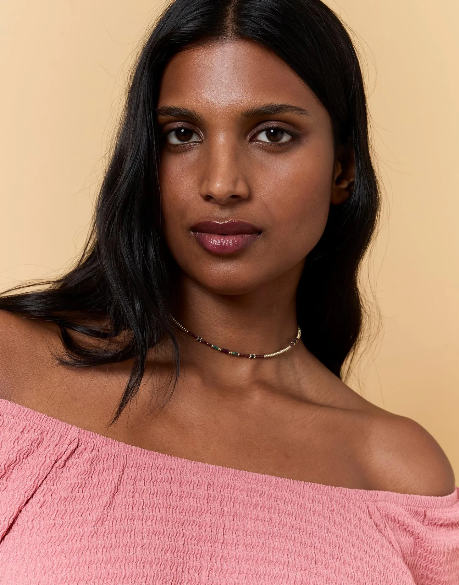 T-Shirt manches courtes uni VIEUX ROSE Femme