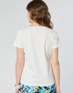 T-Shirt manches courtes uni BLANC Femme