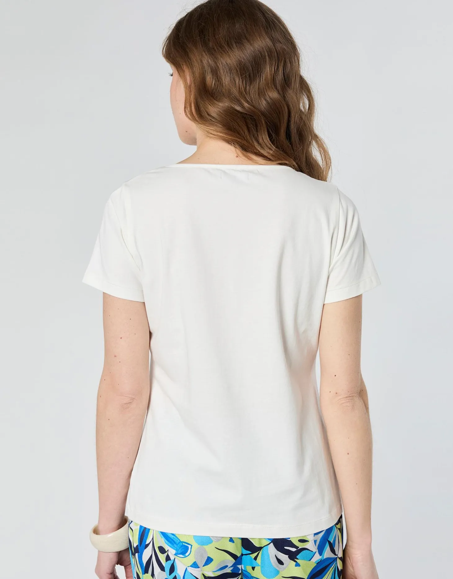 T-Shirt manches courtes uni BLANC Femme
