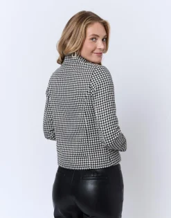 Veste courte jacquard NOIR Femme