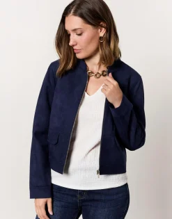 Veste courte unie MARINE Femme