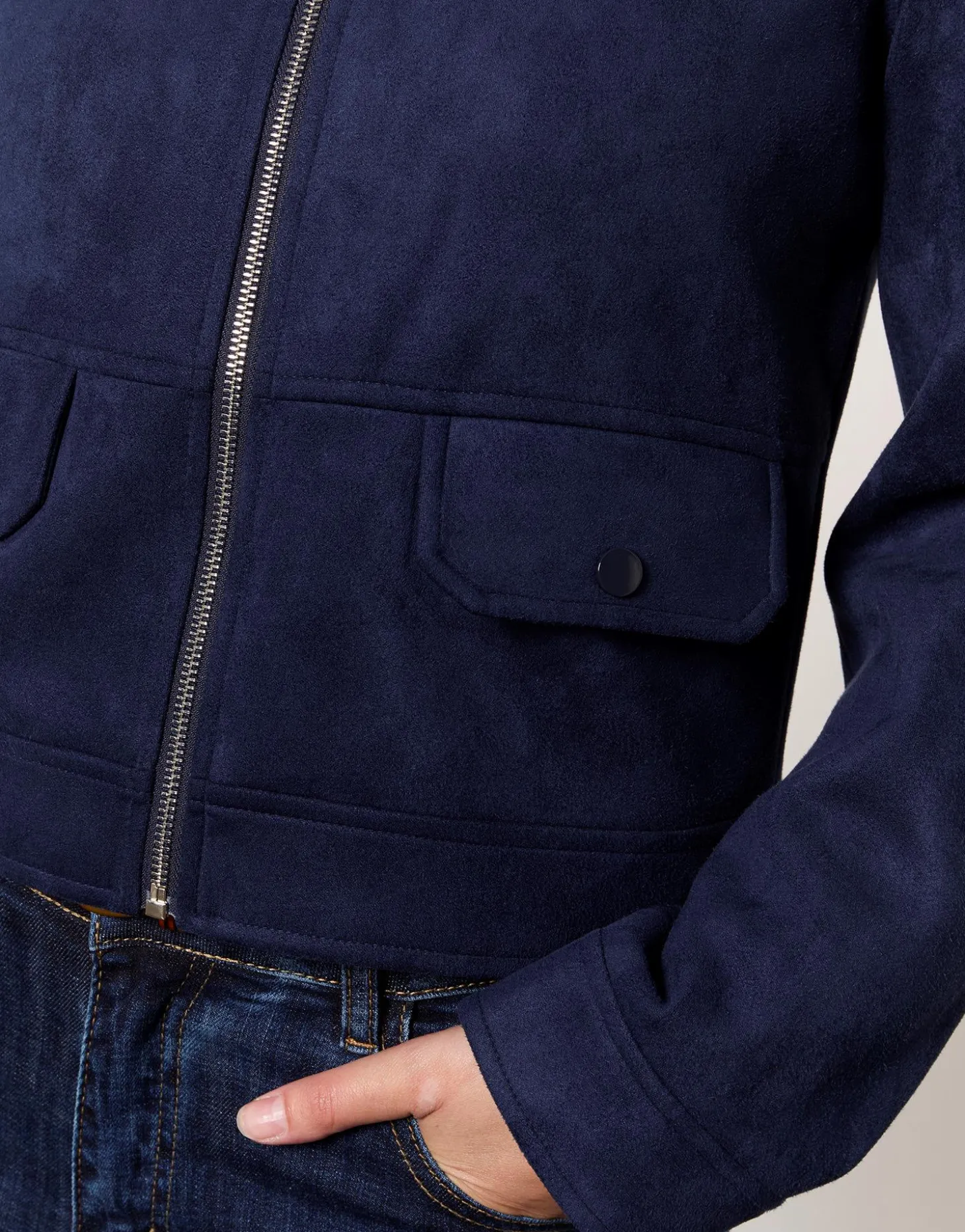 Veste courte unie MARINE Femme