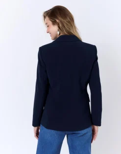 Veste longue unie MARINE Femme